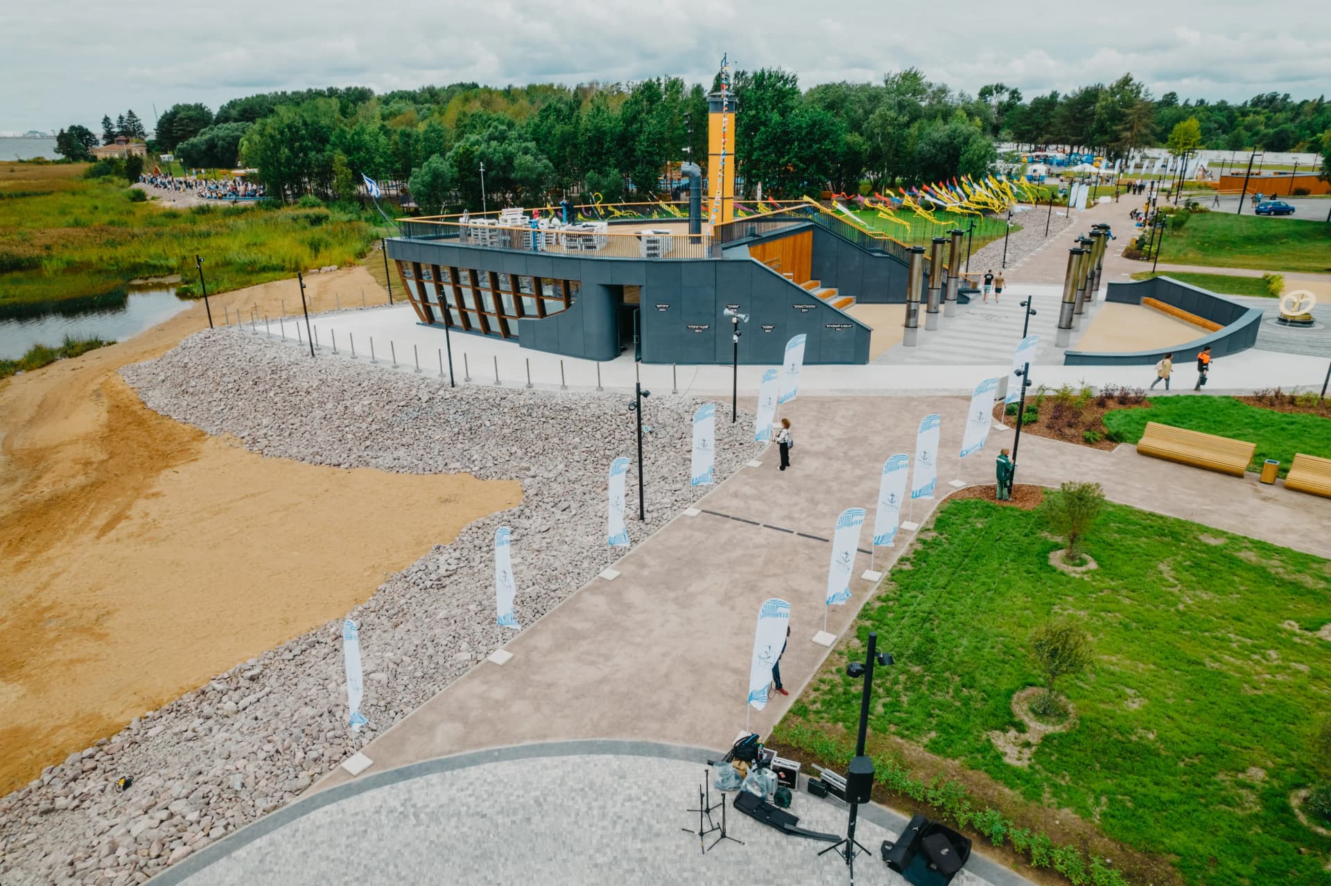 Парк «Остров фортов» в Кронштадте, вид с высоты